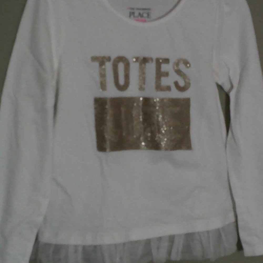 Shiny Gold & White Long Sleeve